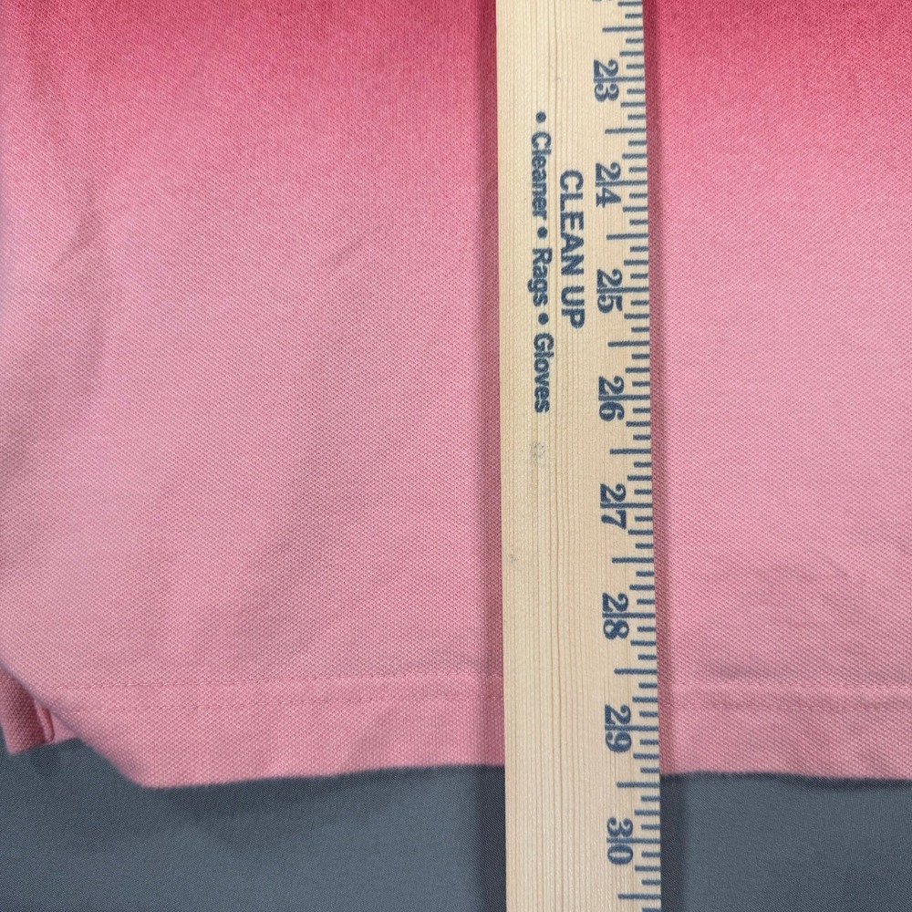 Hollister Epic Flex Polo Shirt Mens XL Blue Pink Ombre Stretch Short Sleeve - Picture 7 of 9